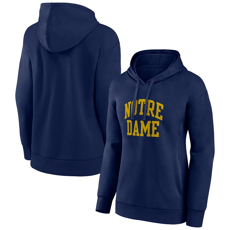 Women's Navy Notre Dame Fighting Irish Arch Pullover Hoodie