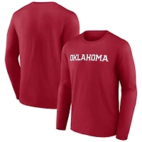Men's Crimson Oklahoma Sooners Arch Long Sleeve T-Shirt