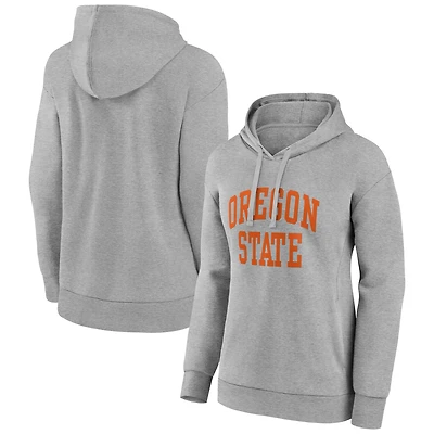 Women's Gray Oregon State Beavers Arch Pullover Hoodie