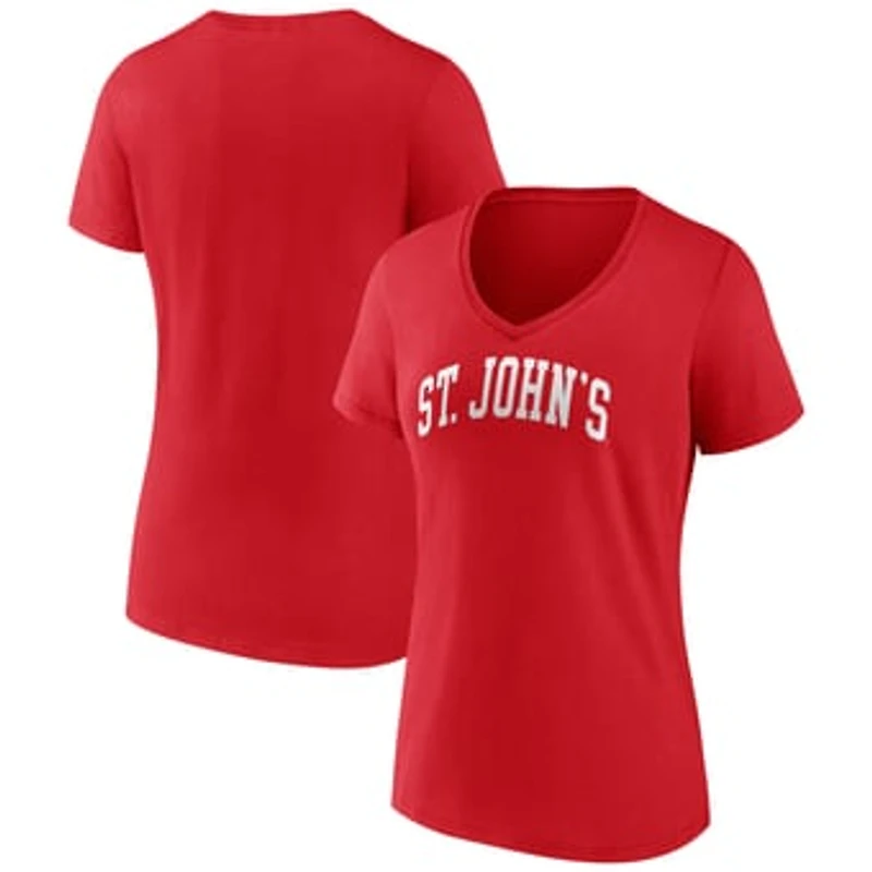 Women's Red St. John's Red Storm Arch V-Neck T-Shirt