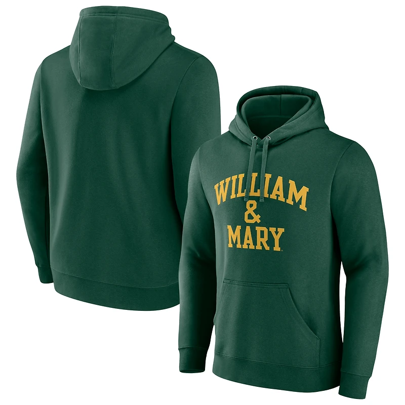 Men's Green William & Mary Tribe Arch Pullover Hoodie