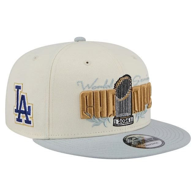 Men's New Era Cream Los Angeles Dodgers 2024 World Series Champions Parade  Takedown A-Frame 9FORTY Adjustable Hat