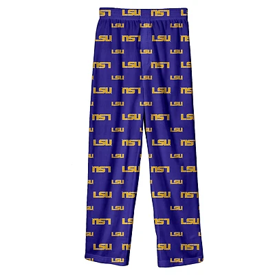 Preschool Outerstuff Purple LSU Tigers All-Over Team Logo Pants