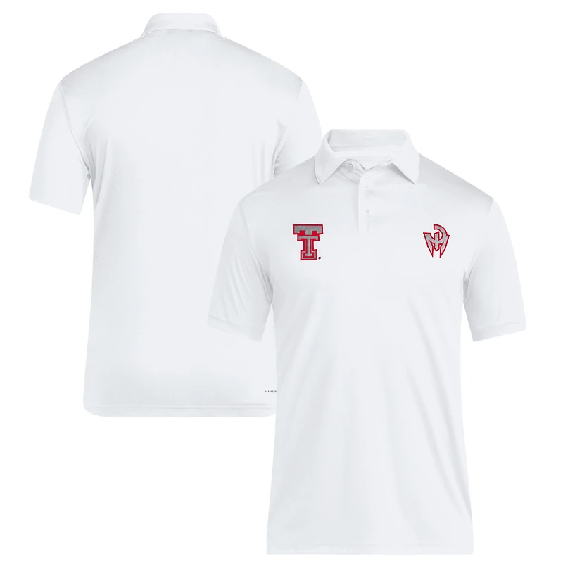 Men's adidas x Mahomes White Texas Tech Red Raiders Strategy AEROREADY Polo