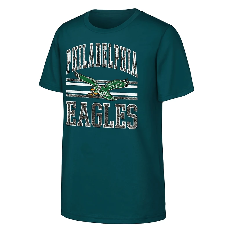 Youth Outerstuff  Midnight Green Philadelphia Eagles Thrift Style T-Shirt
