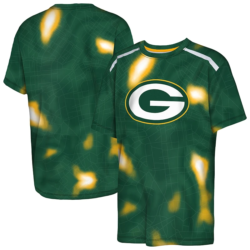 Youth Outerstuff Green Bay Packers End Zone Dri-Tek T-Shirt