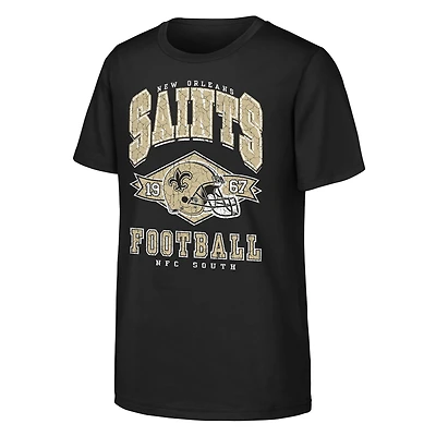 Youth Outerstuff  Black New Orleans Saints Kick Off T-Shirt