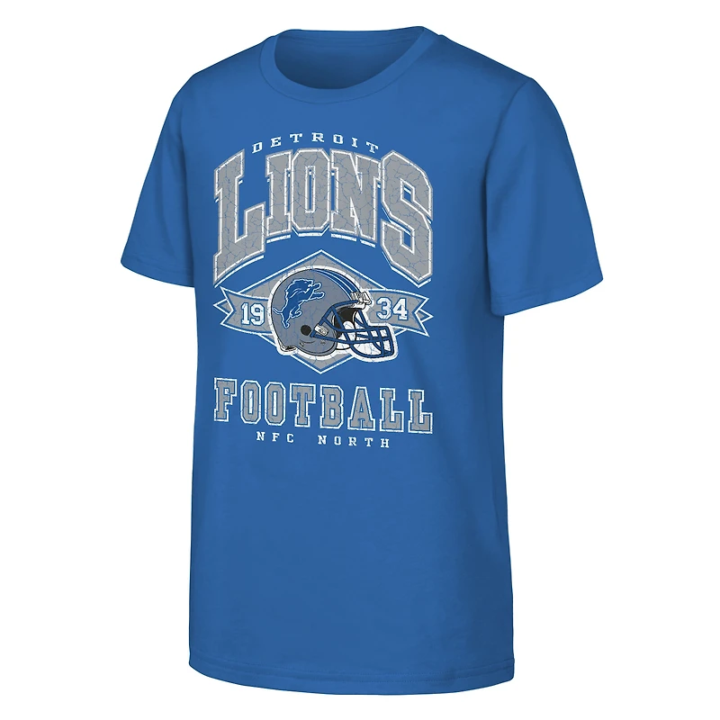 Youth Outerstuff  Blue Detroit Lions Kick Off T-Shirt