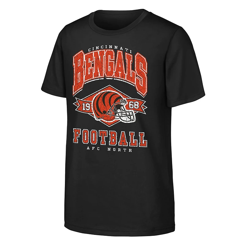 Youth Outerstuff Black Cincinnati Bengals Kick Off T-Shirt