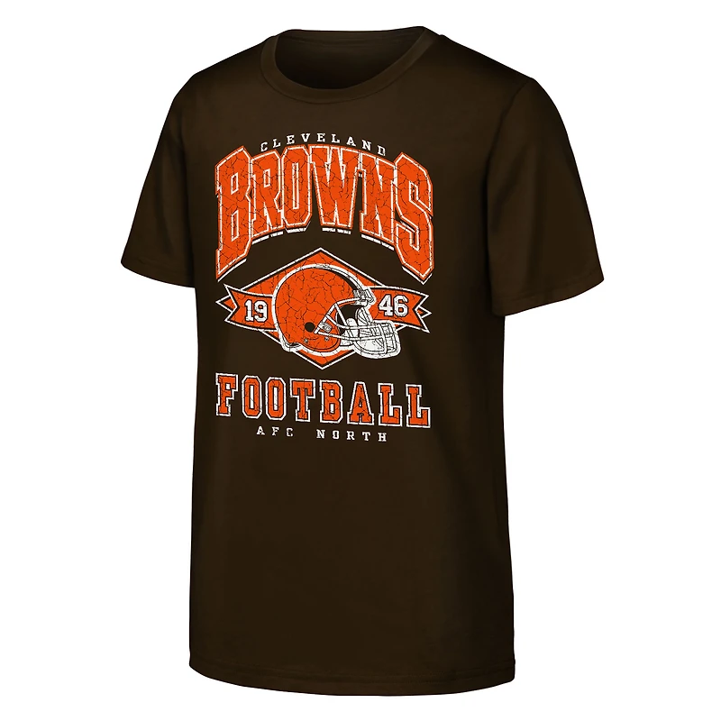 Youth Outerstuff  Brown Cleveland Browns Kick Off T-Shirt