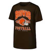 Youth Outerstuff  Brown Cleveland Browns Kick Off T-Shirt