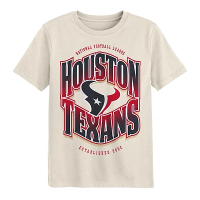 Youth Outerstuff Cream Houston Texans Huddle T-Shirt
