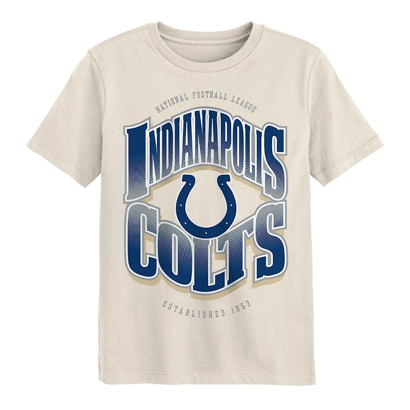 Youth Outerstuff Cream Indianapolis Colts Huddle T-Shirt