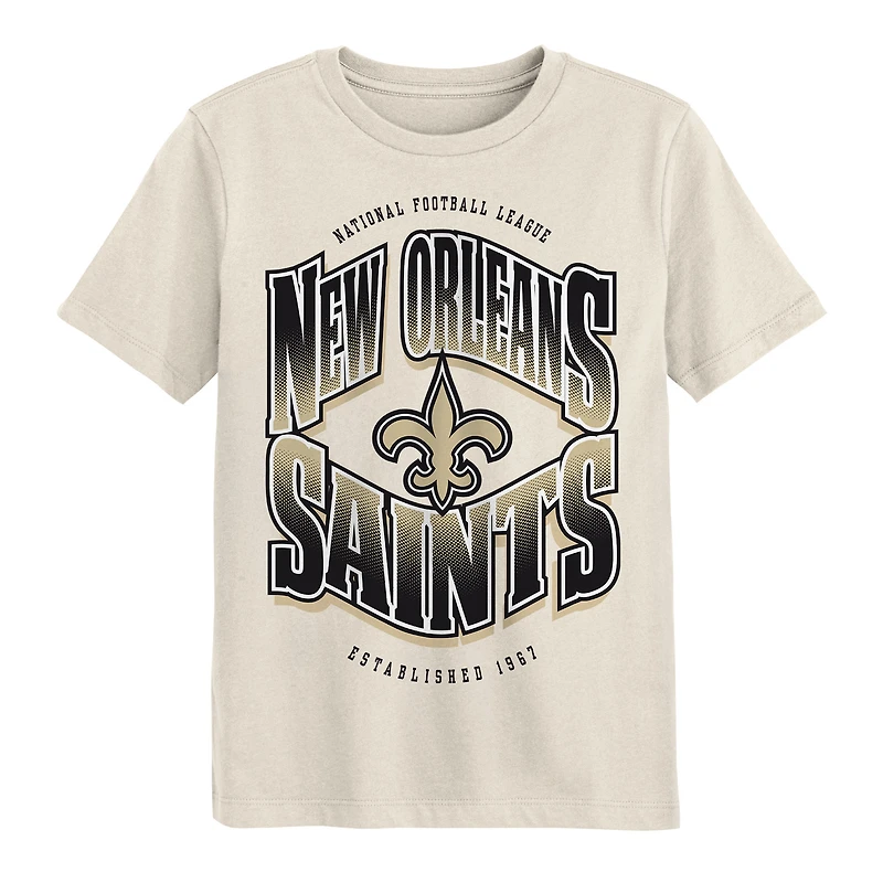 Youth Outerstuff Cream New Orleans Saints Huddle T-Shirt