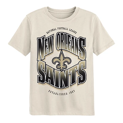 Youth Outerstuff Cream New Orleans Saints Huddle T-Shirt