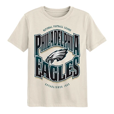Youth Outerstuff Cream Philadelphia Eagles Huddle T-Shirt