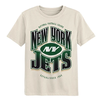 Youth Outerstuff Cream New York Jets Huddle T-Shirt