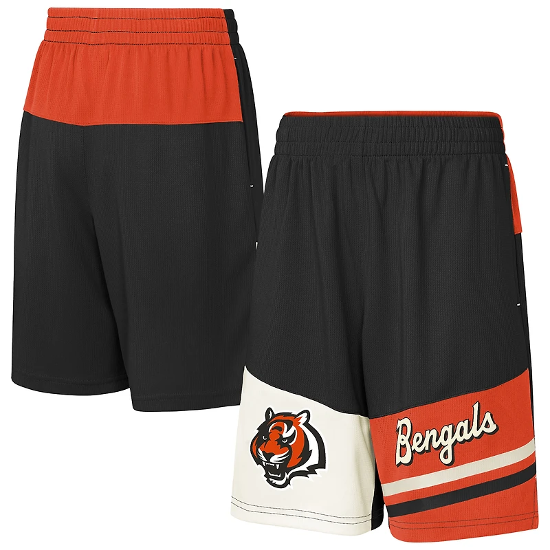 Youth Black Cincinnati Bengals Fandemonium Mesh Shorts