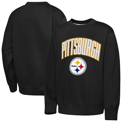 Youth Outerstuff Black Pittsburgh Steelers Place Kicker Sweatshirt