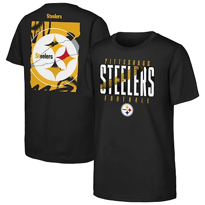 Youth Outerstuff Black Pittsburgh Steelers Posterize T-Shirt