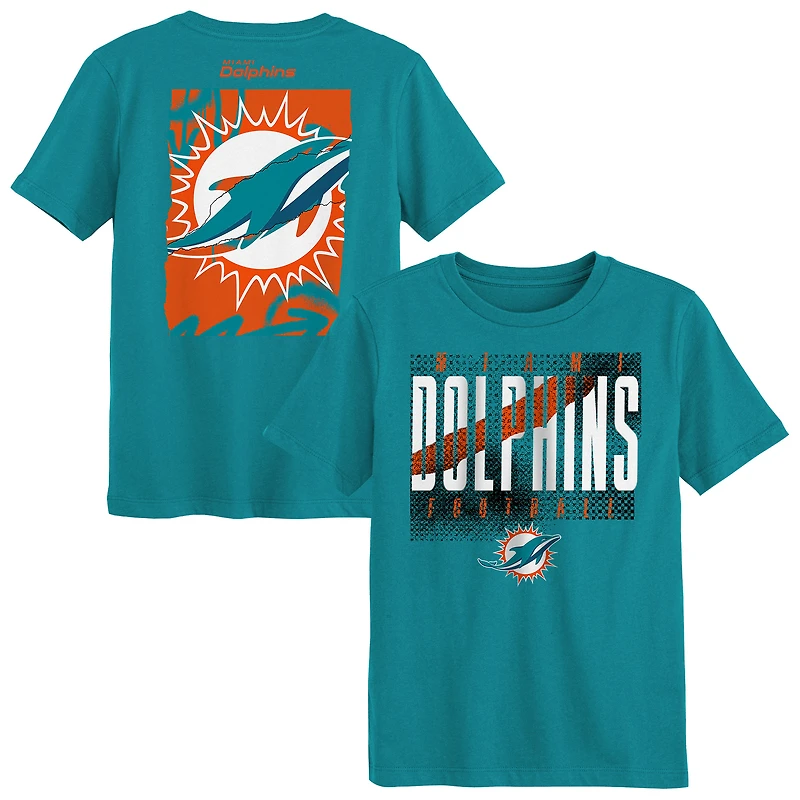 Preschool Outerstuff Aqua Miami Dolphins Posterize T-Shirt
