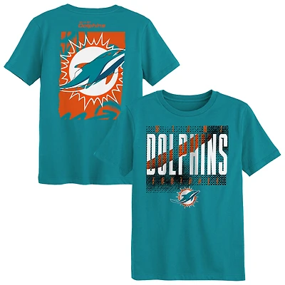 Preschool Outerstuff Aqua Miami Dolphins Posterize T-Shirt