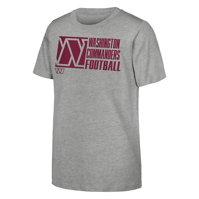 Youth Outerstuff Heather Gray Washington Commanders Post Game T-Shirt