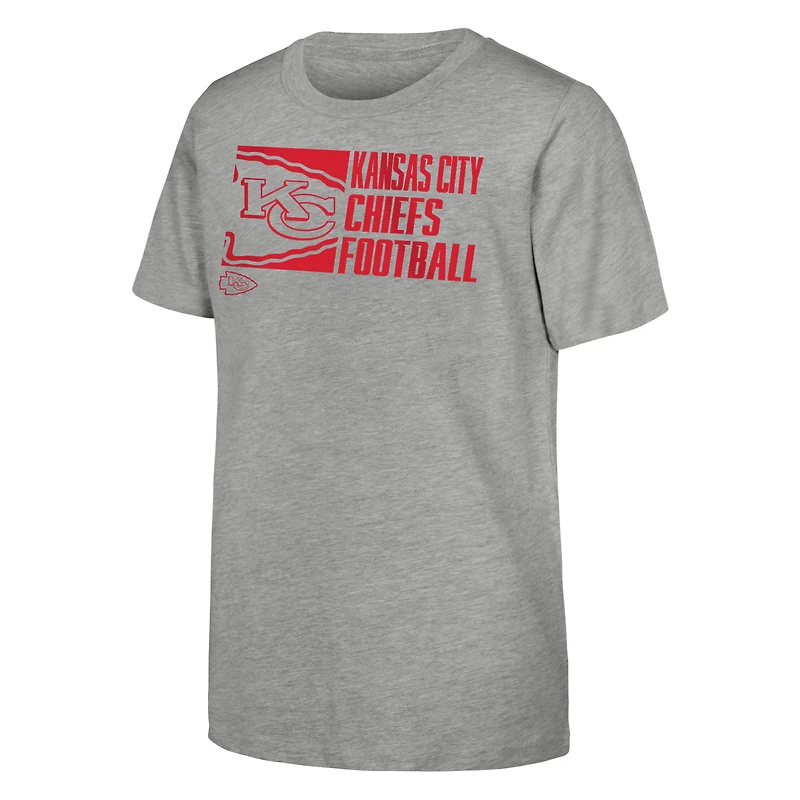 Youth Outerstuff Heather Gray Kansas City Chiefs Post Game T-Shirt