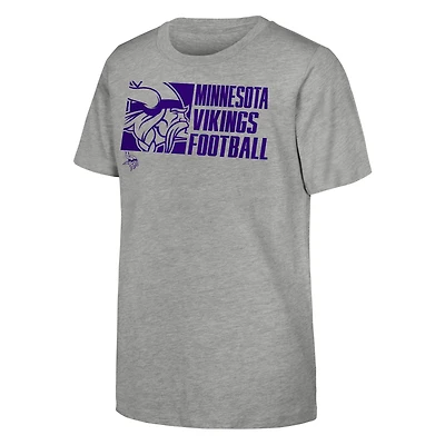 Youth Outerstuff Heather Gray Minnesota Vikings Post Game T-Shirt