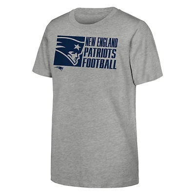 Youth Outerstuff Heather Gray New England Patriots Post Game T-Shirt