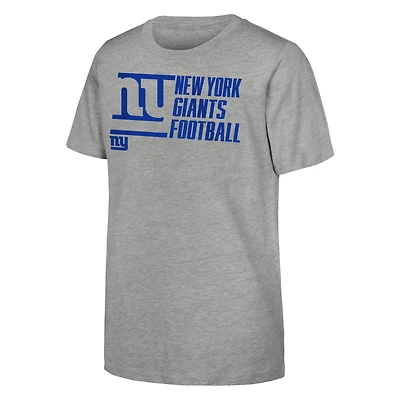 Youth Outerstuff Heather Gray New York Giants Post Game T-Shirt