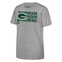 Youth Outerstuff Heather Gray Green Bay Packers Post Game T-Shirt