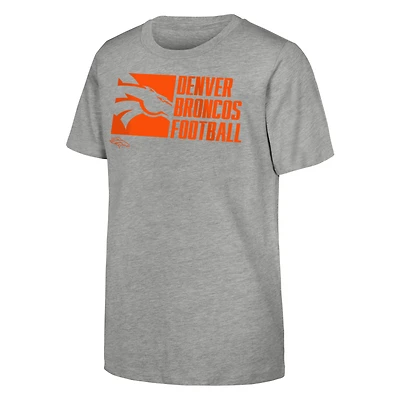 Youth Outerstuff Heather Gray Denver Broncos Post Game T-Shirt