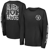 Youth Outerstuff Black Las Vegas Raiders Rumble Long Sleeve T-Shirt