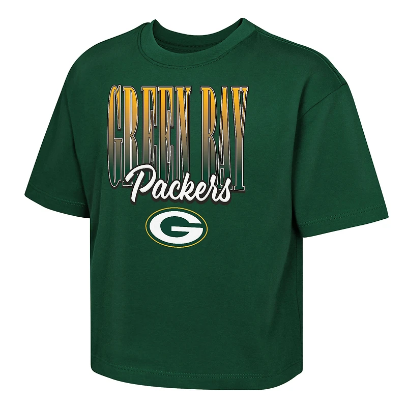 Girls Youth Outerstuff  Green Bay Packers Big City Boxy T-Shirt