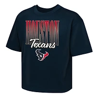 Girls Youth Outerstuff  Navy Houston Texans Big City Boxy T-Shirt
