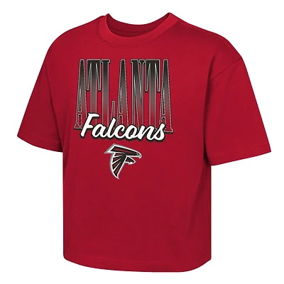 Girls Youth Outerstuff  Red Atlanta Falcons Big City Boxy T-Shirt