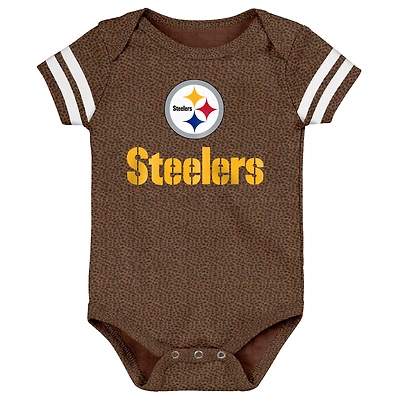 Newborn & Infant Outerstuff Brown Pittsburgh Steelers Playmaker Bodysuit