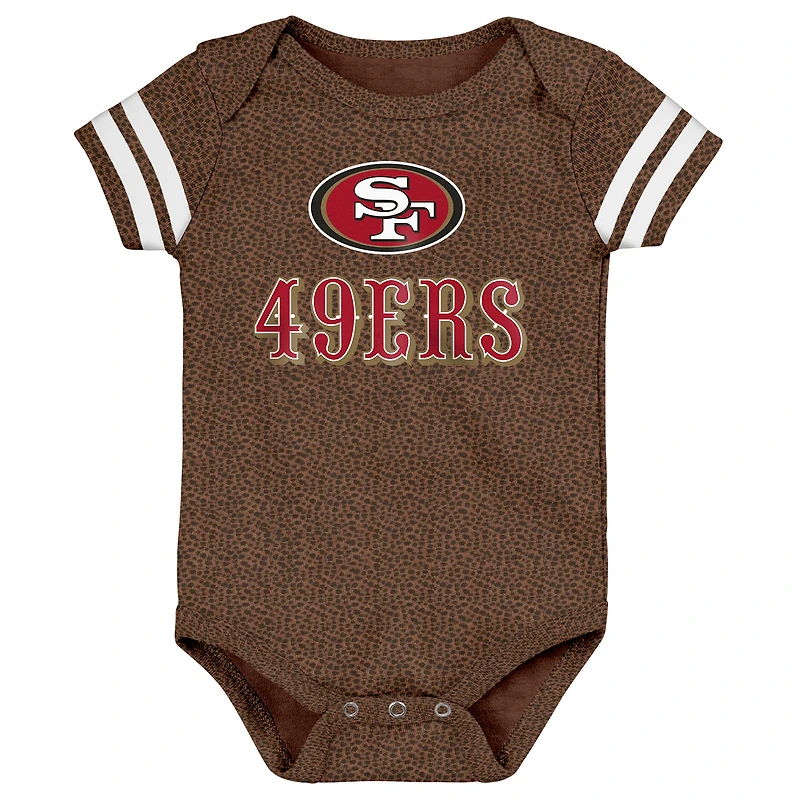 Newborn & Infant Outerstuff Brown San Francisco 49ers Playmaker Bodysuit