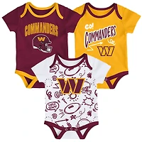 Infant Outerstuff  Washington Commanders All Day Play Three-Piece Bodysuit Set