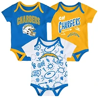 Infant Outerstuff  Los Angeles Chargers All Day Play Three-Piece Bodysuit Set