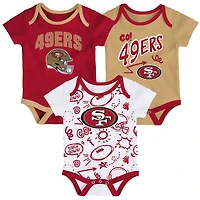 Infant Outerstuff  San Francisco 49ers All Day Play Three-Piece Bodysuit Set
