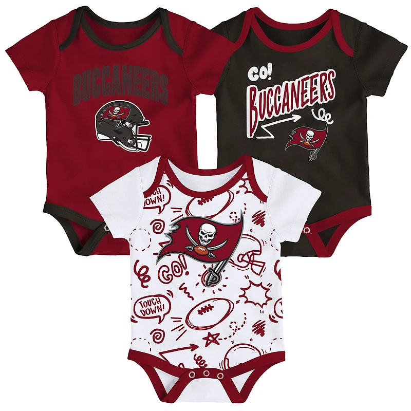 Infant Outerstuff Tampa Bay Buccaneers All Day Play Three-Piece Bodysuit Set