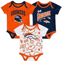 Infant Outerstuff  Denver Broncos All Day Play Three-Piece Bodysuit Set