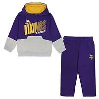 Toddler Outerstuff Purple Minnesota Vikings Lineman Fleece Hoodie & Pants Set