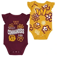 Girls Newborn & Infant Outerstuff Washington Commanders The Sunshine Two-Piece Bodysuit Set