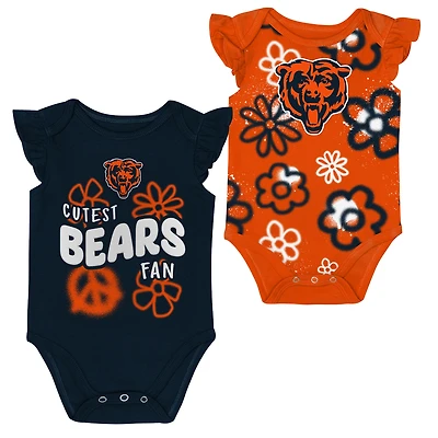 Girls Newborn & Infant Outerstuff Chicago Bears The Sunshine Two-Piece Bodysuit Set