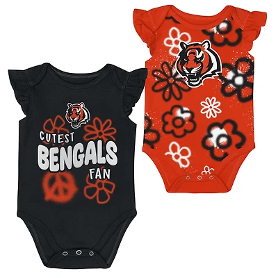 Girls Newborn & Infant Outerstuff Cincinnati Bengals The Sunshine Two-Piece Bodysuit Set