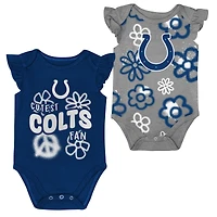 Girls Newborn & Infant Outerstuff Indianapolis Colts The Sunshine Two-Piece Bodysuit Set