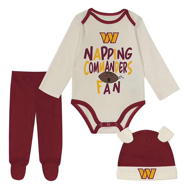 Infant Outerstuff Burgundy Washington Commanders Little Champ Three-Piece Set